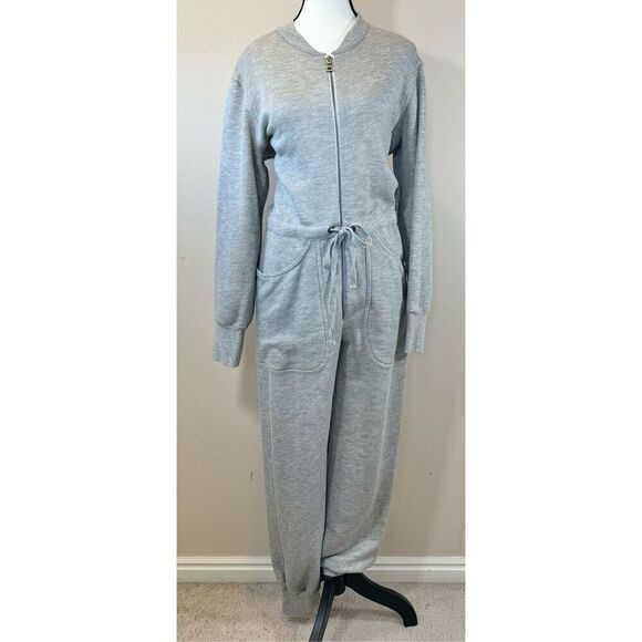 NWOT Rivet Utility Lightweight Heather Gray Maven French Terry Jumpsuit Romper M - Picture 3 of 16